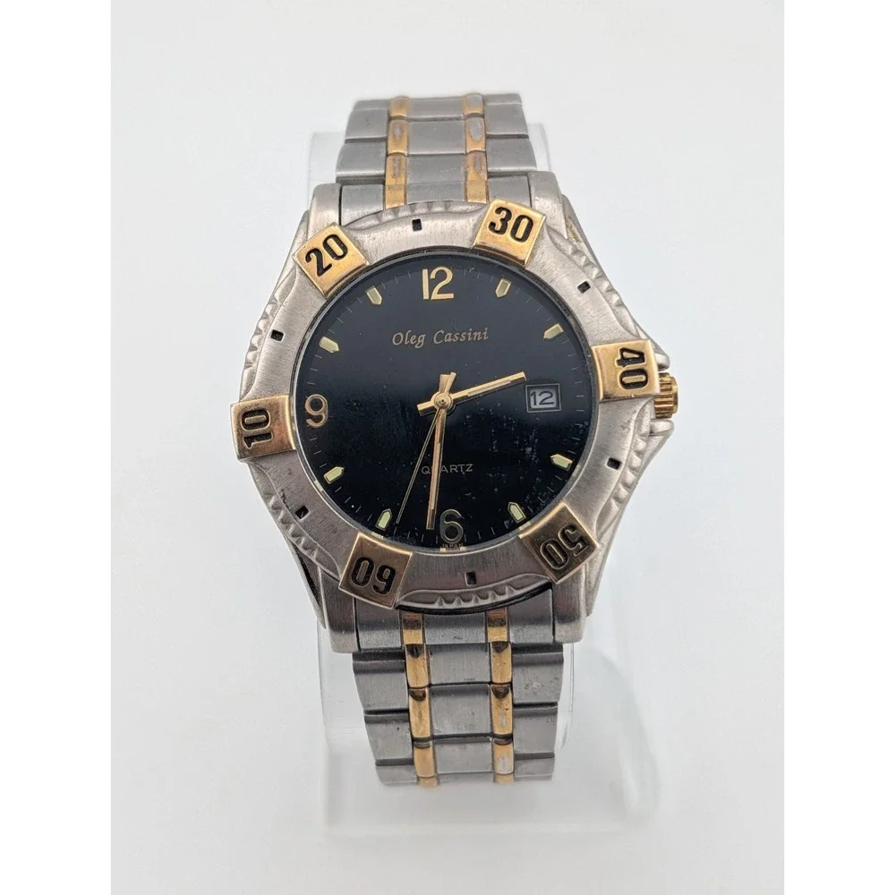 Oleg Cassini Men's Watch 38mm Case Two Tone 7.5